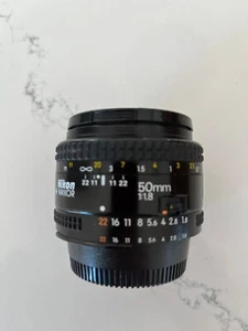 Excellent Nikon Nikkor AF 50mm F/1.8 AF Lens Made In Japan - Picture 1 of 3