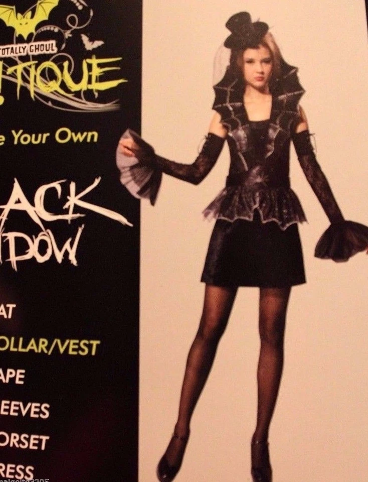 Totalmente Ghoul Boo! Tique Viuda Negra Mujer Cuello/Chaleco Accesorio Halloween Foto 1 de 2