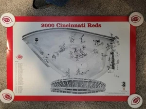 2000 Cincinnati Reds Team Poster Griffey, Boone, Larkin & andere - Bild 1 von 1