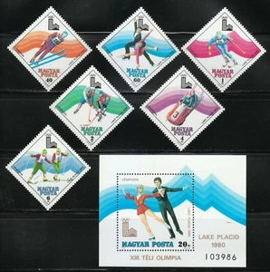 Hungary 1979 MNH Mi 3390-3395 + Block 140 Sc C410-C416 Winter Olympic Games ** - Picture 1 of 2