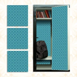 Deluxe School Locker Magnetic Wallpaper - Pack of 3 Sheets - Geometric (vg 011) - Picture 1 of 4