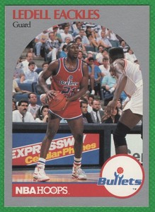 Ledell Eackles - 1990-91 NBA Hoops #296 - Washington Bullets Basketball Card