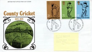 GB - FIRST DAY COVER - FDC - COMMEMS -1973- COUNTY CRICKET - Pmk PB - Picture 1 of 1