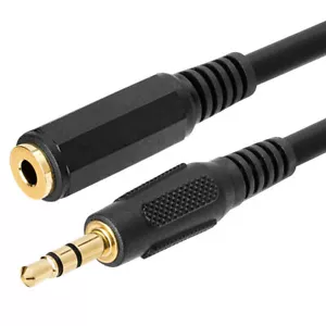 12FT 3.5mm Extension Cable Stereo Audio 1/8" Male to Female Cord AUX Headphone - Picture 1 of 7
