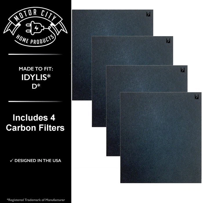 4 filtros de carbono para Idylis modelo D #AC-2123, AC-2118, IAP-10-280 Foto 1 de 1