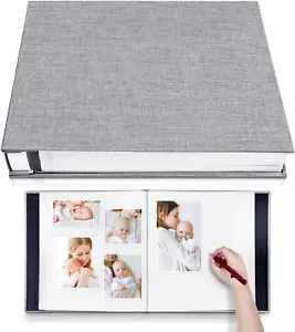 DIY Photo Album 11x10.6" Magnetic Scrapbook with Accessories - Gray, 40 Pages - Picture 1 of 12