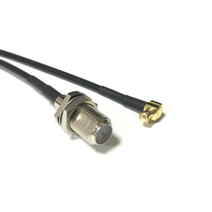 F Female Jack to MCX Male RA RF Jumper Cable RG174 Adapter 20CM 8" NEW - Picture 1 of 5