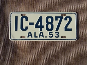 1953 Alabama Wheaties Miniature Cereal Bicycle License Plate IC-4872 - Picture 1 of 2