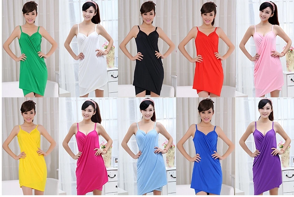  Damen Pareo Sarong Strand  Bikini Sommer Wickeltuch Bademode Trägerkleid Bikini - Bild 1 von 1