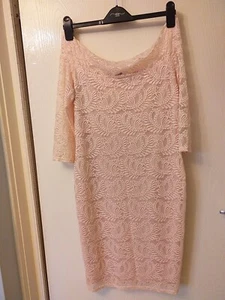 Lace Mini Dress "Blush" BooHoo size 12 - Picture 1 of 3