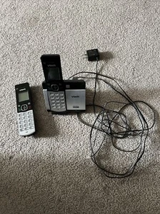 vtech cordless phone 2CS5119 2 Handsets Black Silver Speakerphone Pre-owned - Zdjęcie 1 z 3