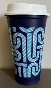 Starbucks Travel Kaffeetasse Becher Tumbler mit Deckel, blau 6,5" 16oz - Bild 1 von 5