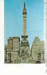 Postal cromada 237 del monumento a soldados y marineros de Indianápolis en cromo - Imagen 1 de 2