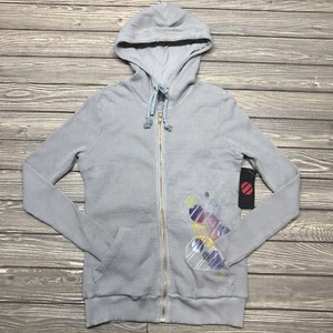 UFC Women's Full Zip Thermal Hoodie Size Small Gray MMA Sweatshirt NEW - Picture 1 of 8