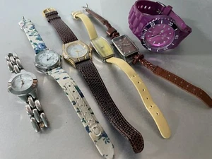 Restposten 6 Vintage Damen Mode Uhren in funktionstüchtigem Zustand. neue Batterien - Bild 1 von 8