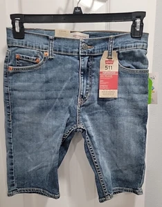 NWT Levis 511 Youth Boys Slim Performance Jean Shorts Size 18 W 29 - Picture 1 of 5