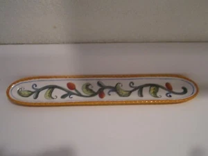 FITZ & FLOYD "RICAMO" OLIVE TRAY/ BOAT SERVER UNUSED MINT CONDITION NO BOX - Picture 1 of 5