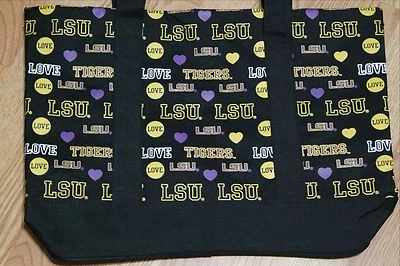 BOLSO DE HOMBRO LSU TIGERS 19"W X 13.5" D, NEGRO/PÚRPURA/DORADO Foto 1 de 3