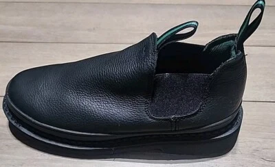 Georgia Hombres Soze 9.5 Cuero Negro Gigante Romeo Mocasines Botas Sin Cordones Antideslizantes Foto 1 de 4