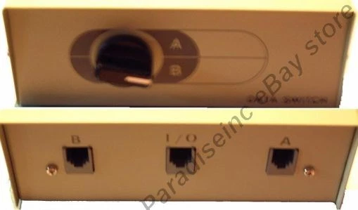 RJ11 RJ12 Teléfono AB 2 vías caja de interruptores, teléfono 2 vías 6P6C Foto 1 de 1