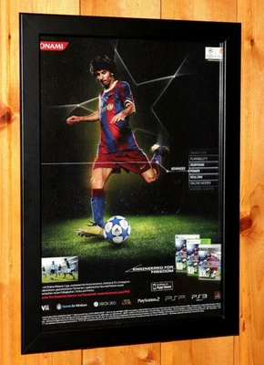 Pro Evolution Soccer 2011 PES PS3 Rare Small Werbeblatt Poster Ad Page Framed - Bild 1 von 4