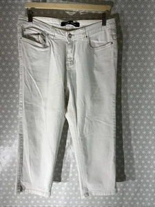 Damenjeans Evans UK 16 weich weiß Slim Fit Cropped Stretch Denim Hose - Bild 1 von 7