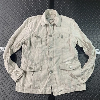 Camisa de Campo Zara Hombre Utilidad Chaqueta Para Hombres 40 Caqui Botón Bolsillos Frontales Informal Foto 1 de 4