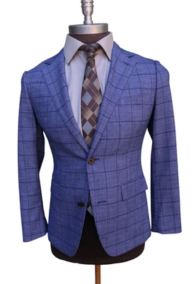 Bonobos Slim Fit Wool Blue Check Two Button Blazer Men’s SZ 36S - Image 1 of 4