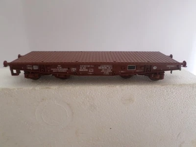 ROCO 46387 HO -wagon plat pour charges lourdes porte char ep IV SNCF - Photo 1/4