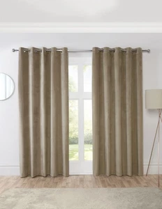 Pair 100% Blackout Curtains Mocha Sundour Casa - Picture 1 of 3