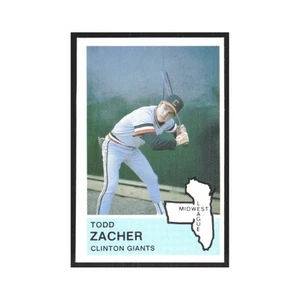 1982 Fritsch Minor League Todd Zacher Clinton Giants #8.0 - Picture 1 of 3