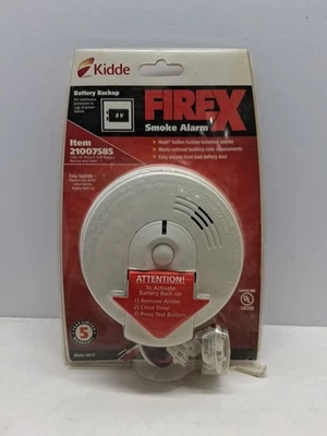Detector de alarma de humo cableado de repuesto Kidde FireX i4618 batería de respaldo Foto 1 de 3