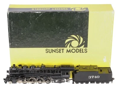 Sunset Models HO BRASS Santa Fe 4-8-2 3700 Class Steam Locomotive -F/P EX/Box - Image 1 of 4