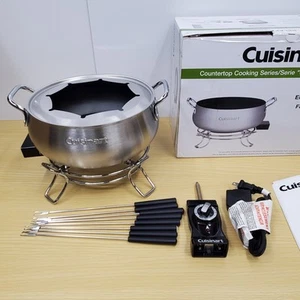 Cuisinart CFO-3SS 3-Quart Electric Fondue Pot Set Stainless Steel - Picture 1 of 8