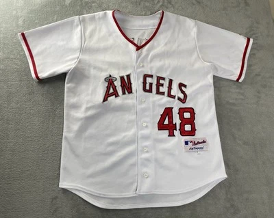 Los Angeles Anaheim Angels Baseball Jersey #48 Hunter Men Size 48 Large White - Image 1 of 4