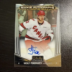 2024-25 O-Pee-Chee Platinum #R-VP Vasily Ponomarev Rookie Auto - Hurricanes - Picture 1 of 2