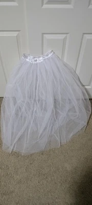 Enagua larga de tul blanco Foto 1 de 3