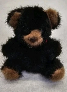 Vintage 1982 Rare Bear Mink Fur Teddy Bear  No. 409380 Plush 6" - Picture 1 of 8