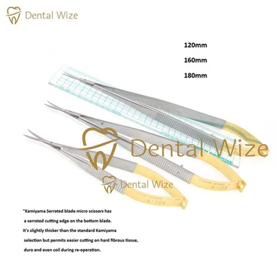 Kamiyama Micro Neurosurgery Scissors Set – 3 Pcs, Black Coated - Image 1 of 3