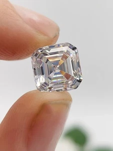 Certified 4 CT Natural D Color Asscher Cut VVS1 Clarity Lab Grown CVD Diamond - Picture 1 of 9