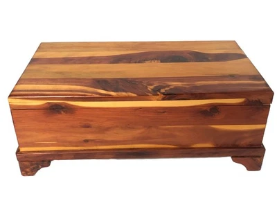 Handmade Cedar Chest-23" L x 12” W" X 9” T- Cedar Box W/ Tray-Hinged Lid - Image 1 of 4