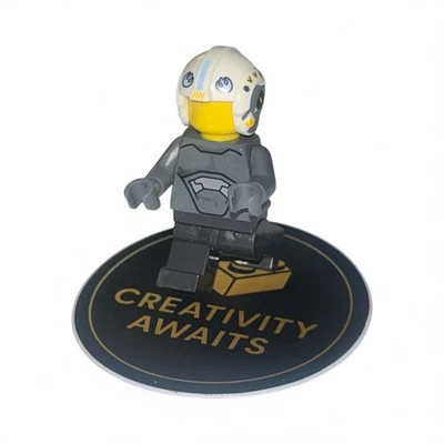 Lego Minifigura Tocado Casco SW Piloto Rebelde Azul Claro Brillante Logo Rebelde Foto 1 de 2