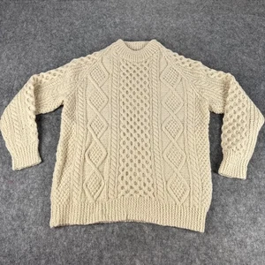 Maglione John Molloy Uomo Grande Lana Aran Pescatore Pullover Irlanda Maglia Cavo - Foto 1 di 10