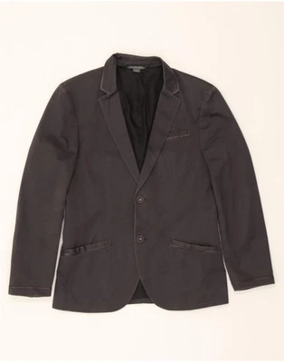 ARMANI EXCHANGE Mens 2 Button Blazer Jacket UK 38 Medium Grey Nylon DJ72 - Image 1 of 3