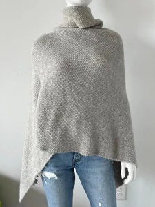 Nili Lotan Alpaka Rollkragen Poncho Grau Größe S Pullover Oberteil - Bild 1 von 4