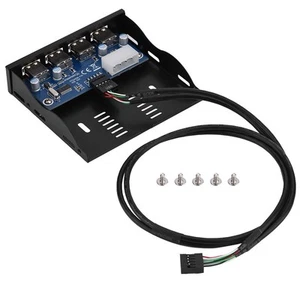 Panel frontal de disquete USB2.0 3,5"" bahía de disquete de 9 pines a 4 interfaz HUB USB 2.0 - Imagen 1 de 9