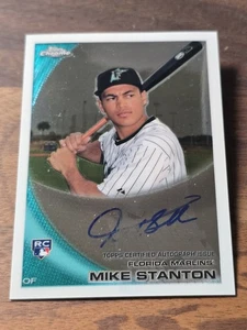 2010 Topps Chrome Mike Giancarlo Stanton Rookie Auto RC #190 LESEN - Bild 1 von 4