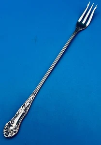 1904 HOLLY National Silverplate 8 1/4" Long Handle Pickle Olive Fork NO MONO - Bild 1 von 13