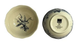 222 Fifth Blue Garden Vogel & Blumen Suppe/Müslischalen 2er Set - 5,75" - Bild 1 von 5