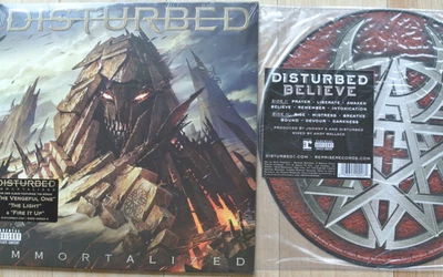 DISTURBED Immortalized 2-LP Gatefold + Believe LP Pic Disc Vinyl - Image 1 of 3